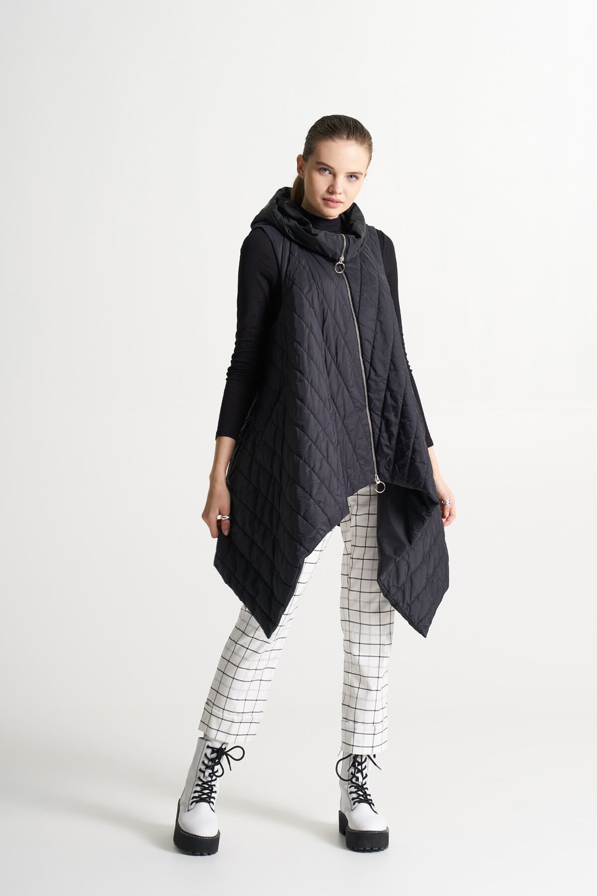 BiBi 2172 Yanları Uzun Kadın Mevsimlik Yelek