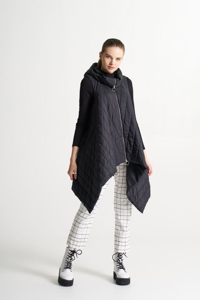 BiBi 2172 Yanları Uzun Kadın Mevsimlik Yelek