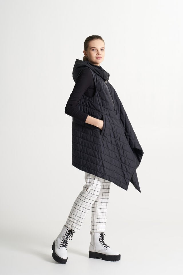 BiBi 2172 Yanları Uzun Kadın Mevsimlik Yelek