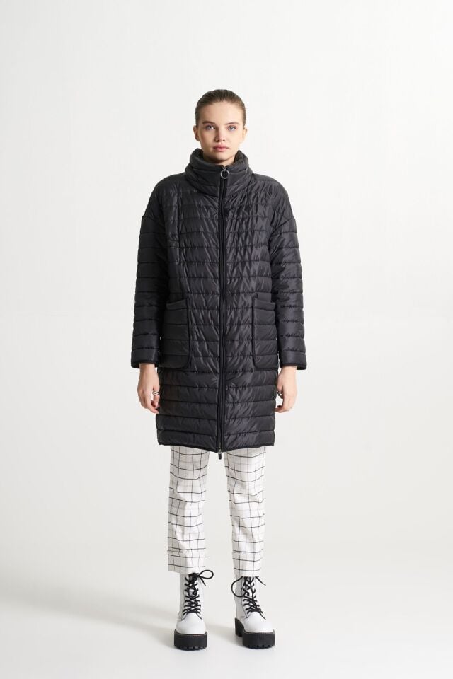 BiBi 2052 Hakim Yakalı Spor Siyah Mont