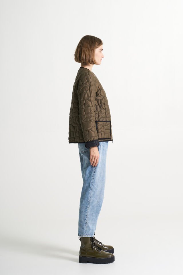 BiBi 2056f Haki Renk Kısa Kadın Ceket