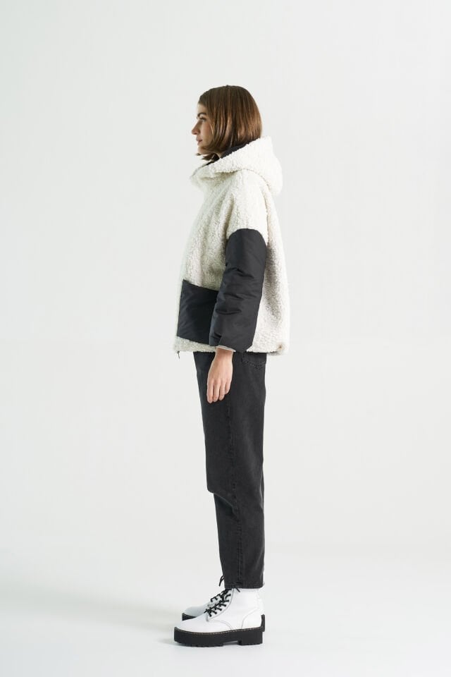 BiBi 2098kc Teddy Kumaşlı Çift Taraflı Kadın Mont