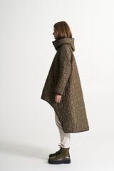 BiBi 2128 Haki Renk Önü Kısa Arkası Uzun Mont