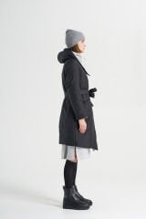 BiBi 2102 Kuşaklı Siyah Mont