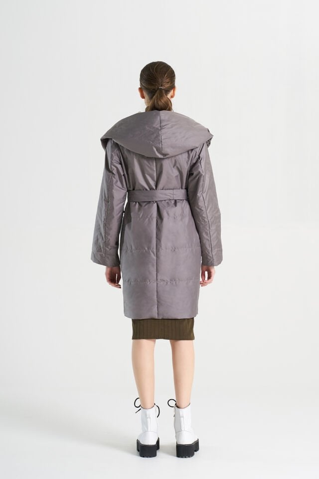 BiBi 2008 Çift Renk Şal Yaka Kadın Mevsimlik Ceket