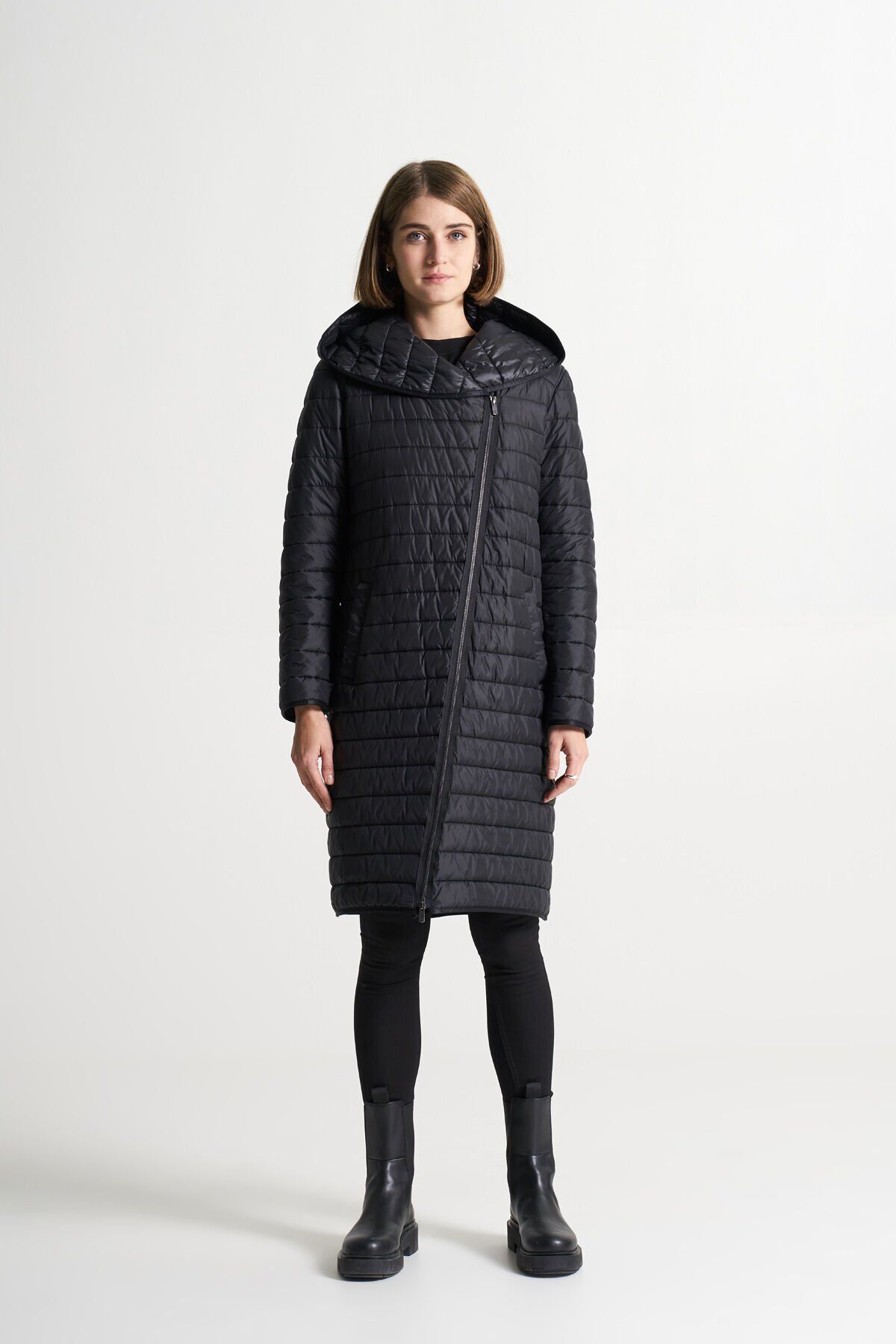 BiBi 2042 Çapraz Fermuar Detaylı İnce Kadın Mont