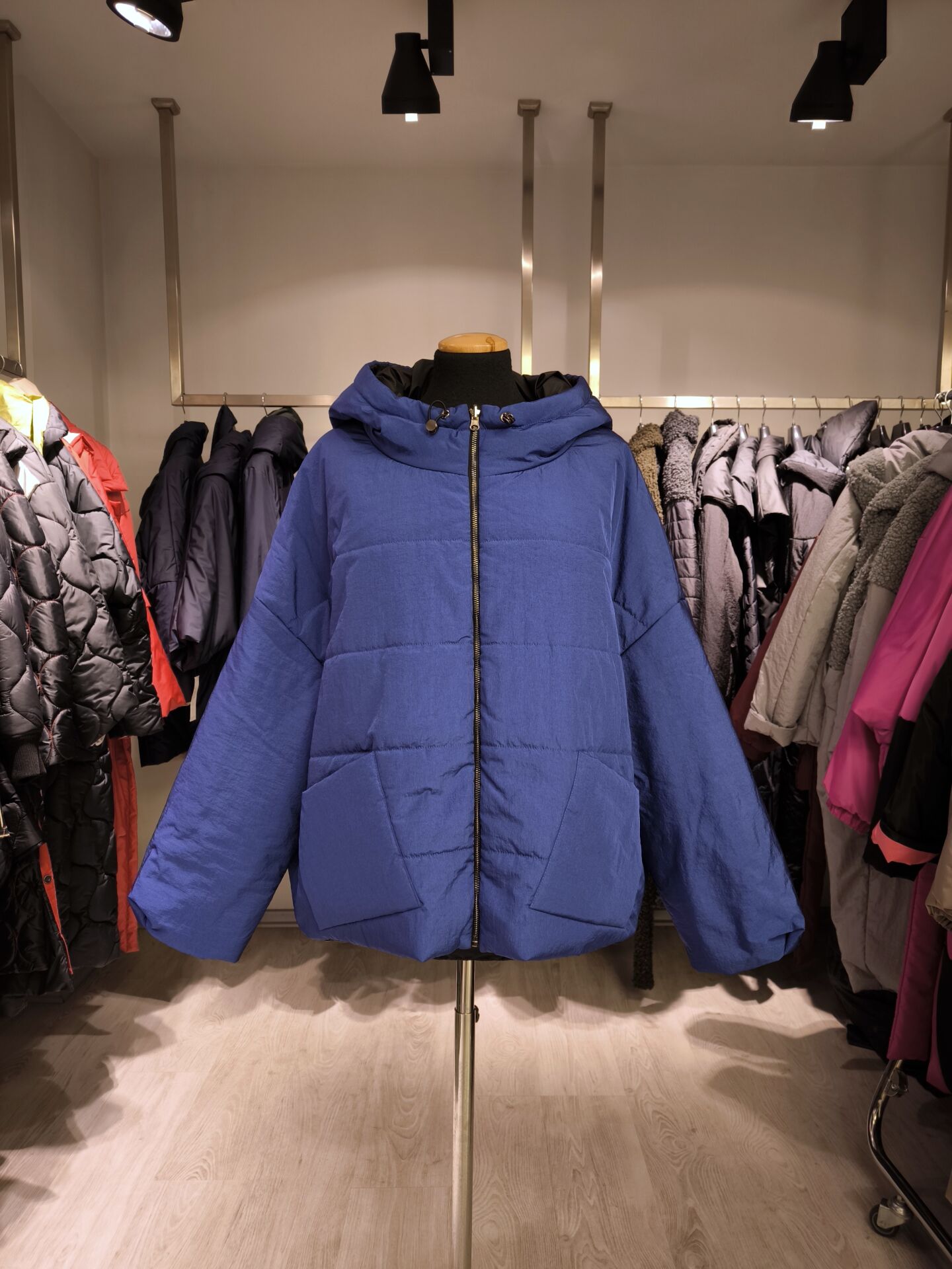 BiBi 2098k Mavi Kısa Kadın Mont