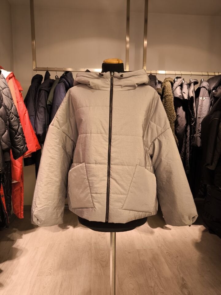 BiBi 2098k Gri Kısa Kadın Mont