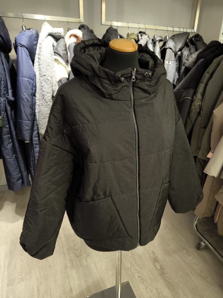 BiBi 2098k Siyah Kadın Kısa Mont