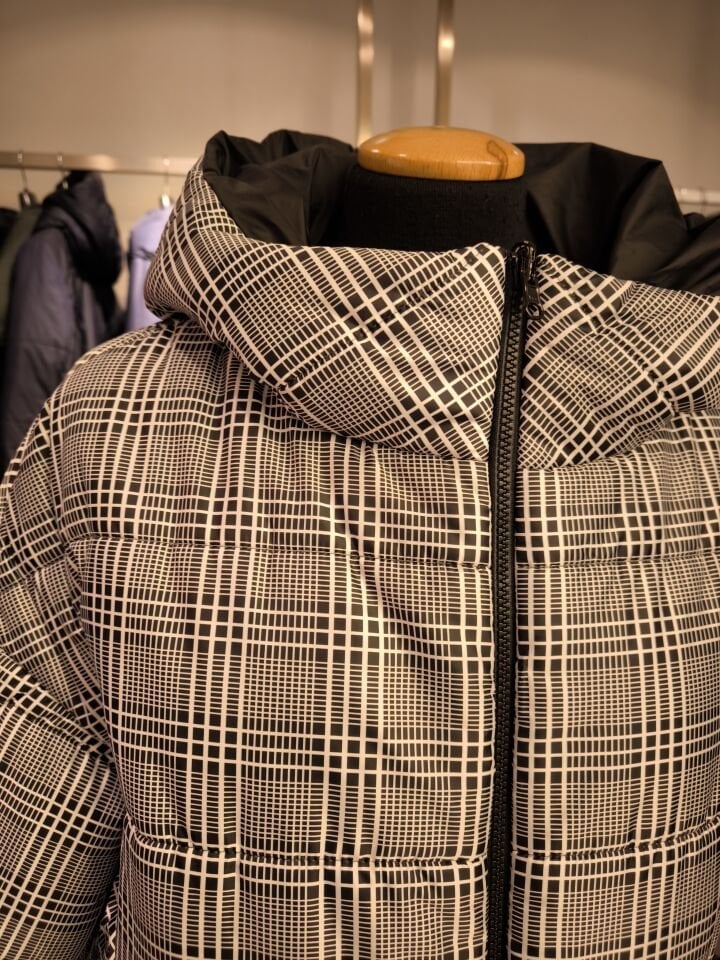 BiBi 2098k Siyah- Ekose Çift Taraflı Kısa Mont