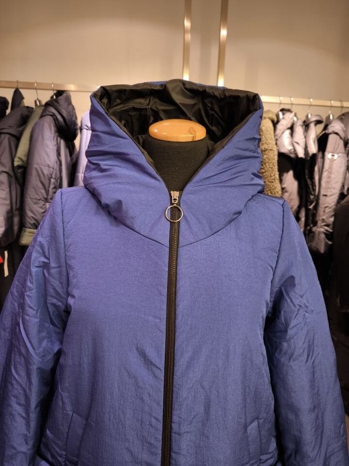 BiBi 2116 Mavi Uzun Kadın Mont