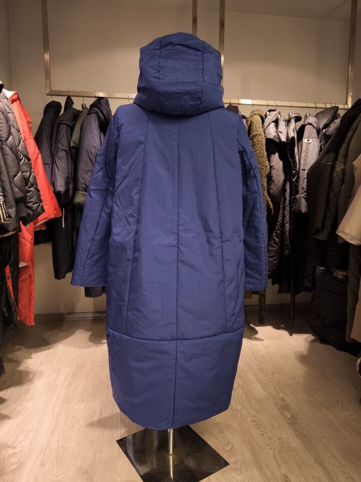 BiBi 2116 Mavi Uzun Kadın Mont