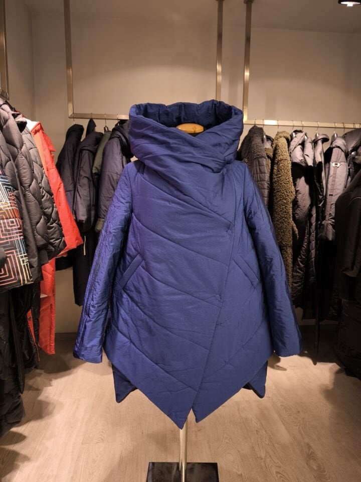 BiBi 2140 Kruvaze Kapanışlı Mavi Kadın Mont