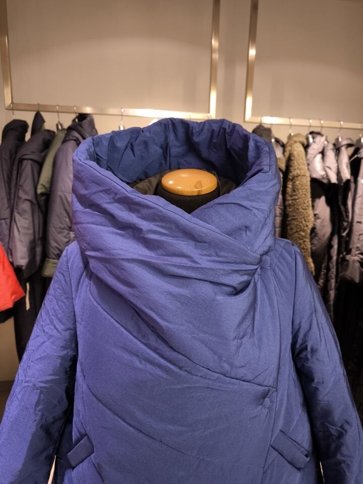 BiBi 2140 Kruvaze Kapanışlı Mavi Kadın Mont