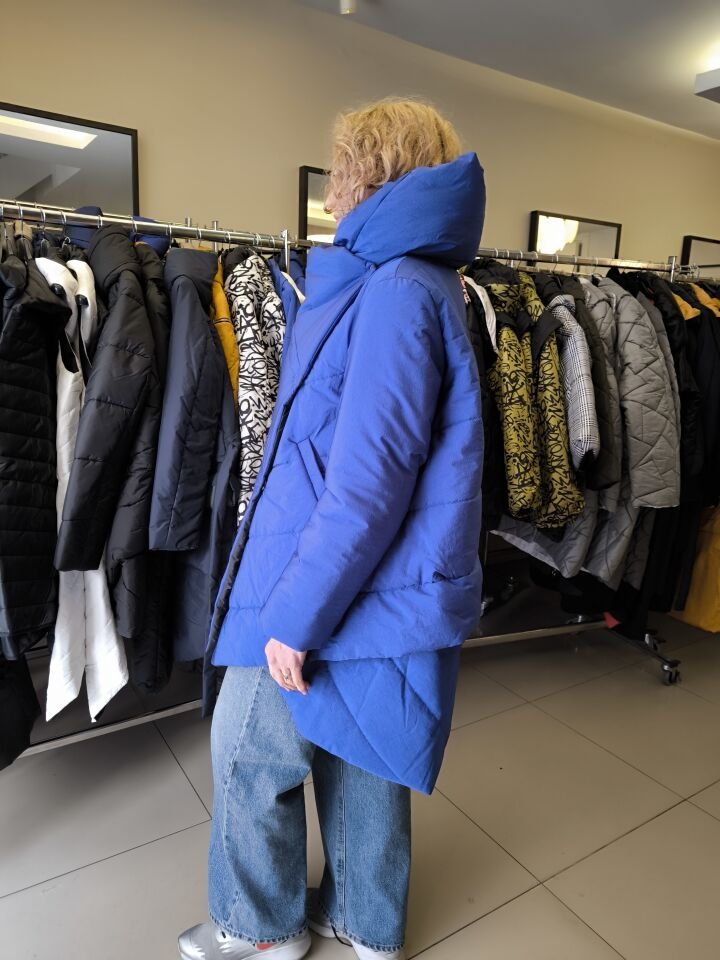 BiBi 2140 Kruvaze Kapanışlı Mavi Kadın Mont