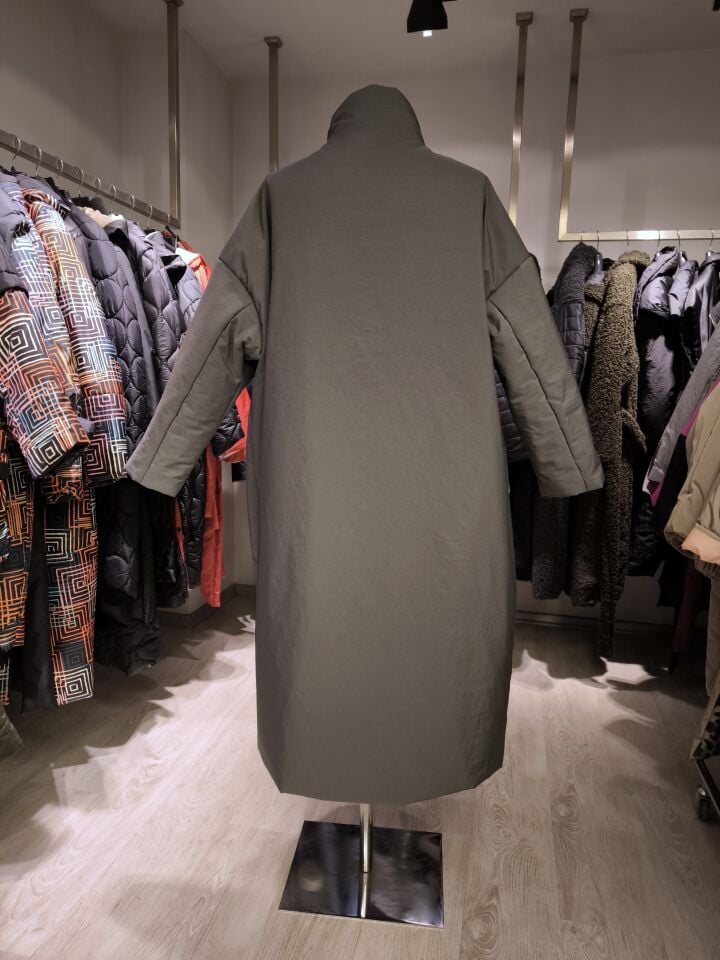 BiBi 2634  Gri Oversize Uzun Kaban Mont