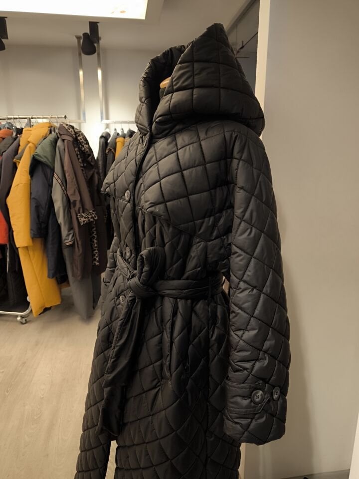 BiBi 2580K Kapitoneli Uzun Siyah Mont