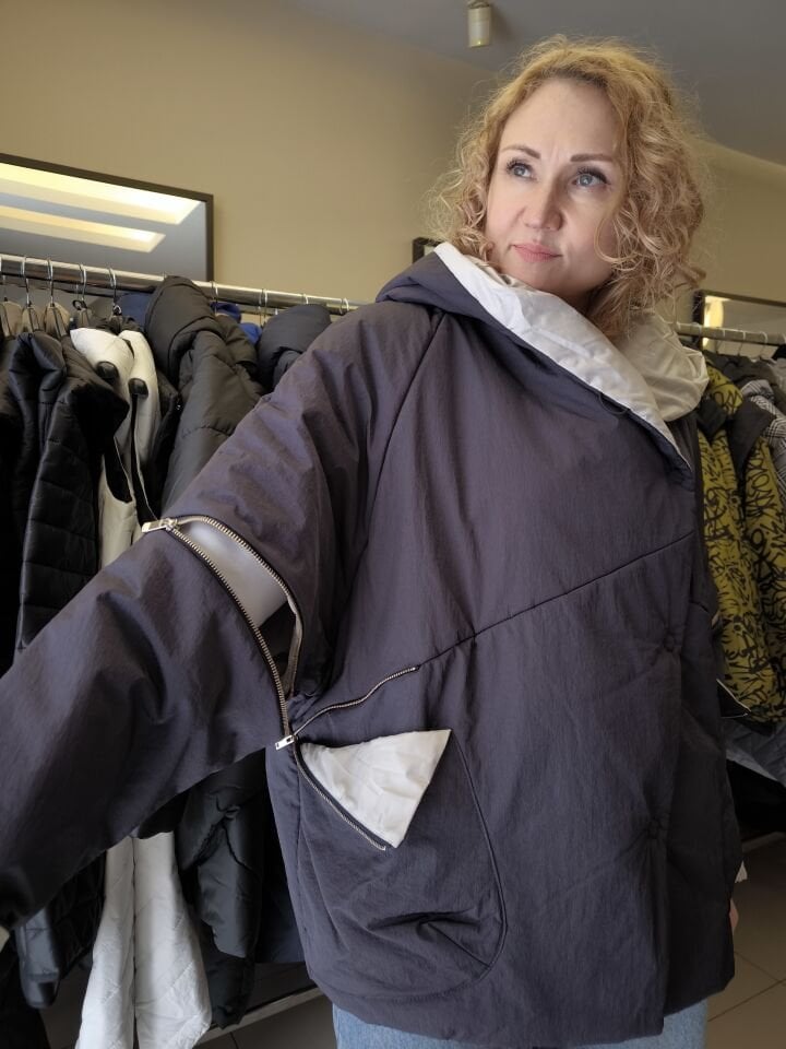 BiBi 2442 Çıkarılabilir Kollu Navy Kadın Mont