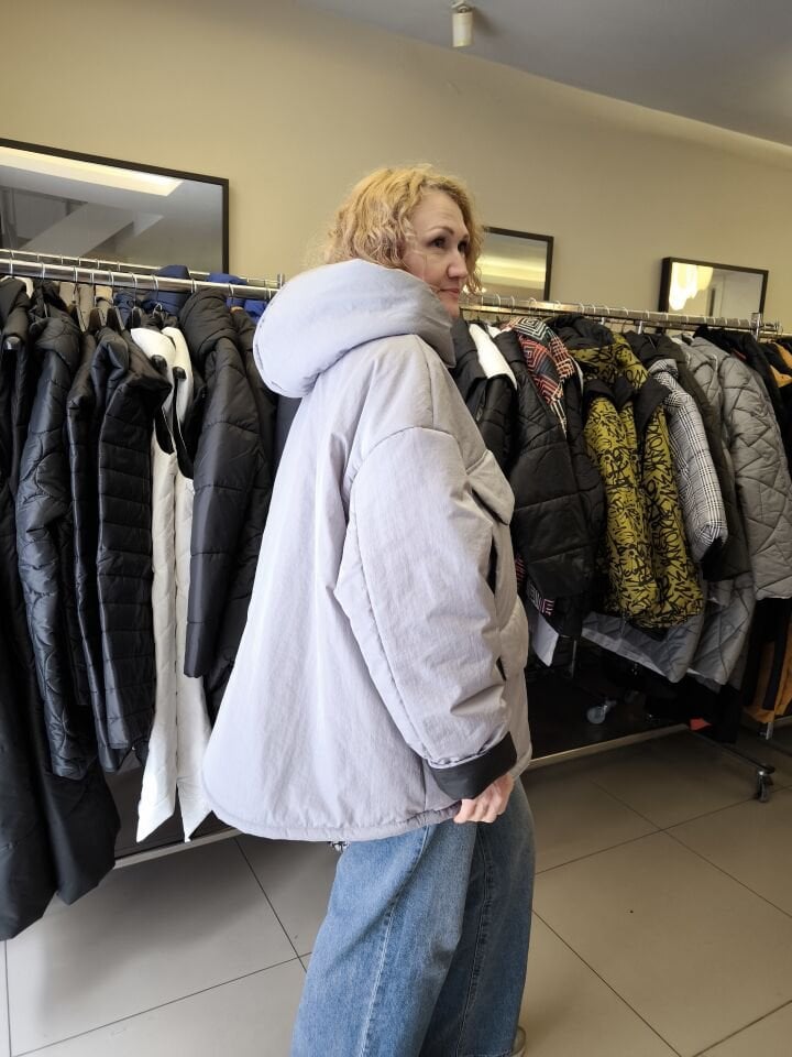 BiBi 2394 Gri Dört Cep Kadın Mont