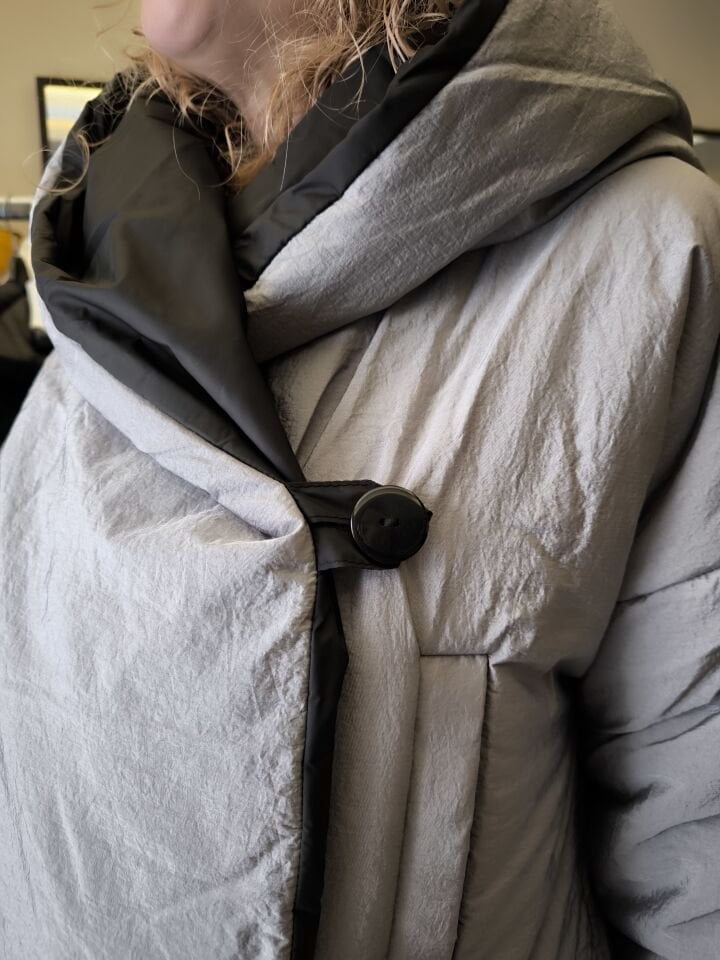 BiBi 2396 Gri Kapşonlu Kadın Mont