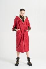 BiBi 2066c Çift Taraflı Kırmızı Kadın Mevsimlik Ceket