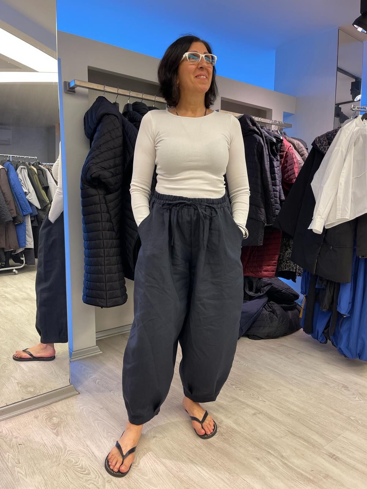 BiBi 5014 Doğal Keten Balon Pantolon