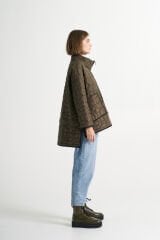 BiBi 2134 Haki Kapitoneli Kadın Kısa Ceket