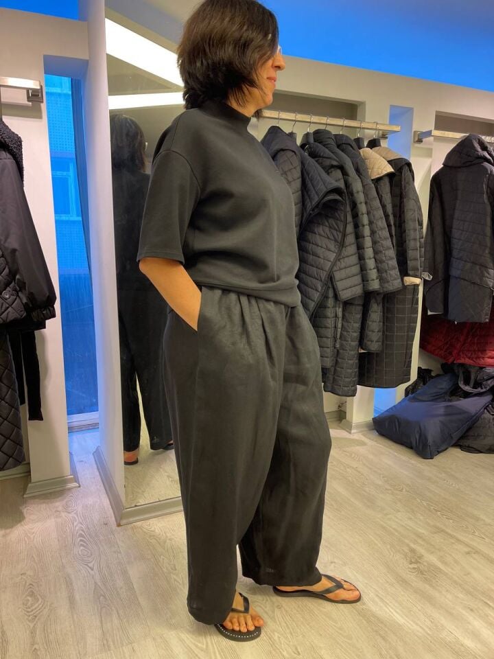 BiBi 5018 Doğal Keten Şalvar Pantolon