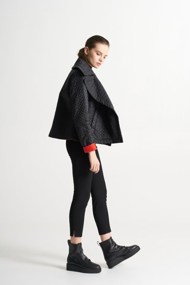 BiBi 2168 Siyah Mevsimlik Kısa Kadın Ceket