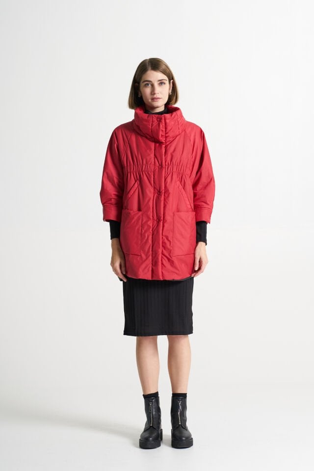 BiBi 2170 Truvakar Kol Kırmızı Kadın Mont