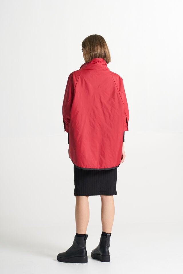 BiBi 2170 Truvakar Kol Kırmızı Kadın Mont