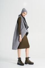 BiBi 2346y Teddy Kumaş Asimetrik Kadın Yelek