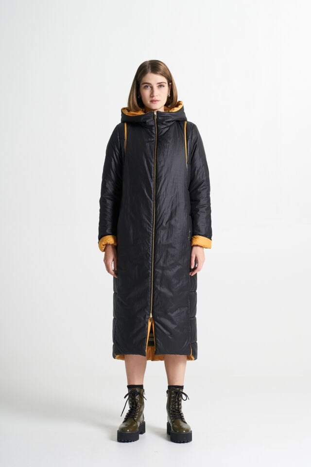 BiBi 2338 SARI SİYAH KADIN UZUN MONT