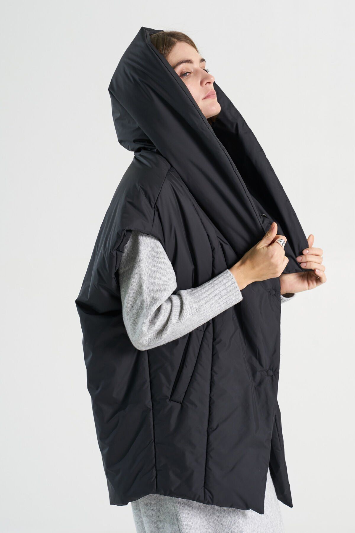 BiBi 2096 Kapüşonlu Kısa Mont Yelek