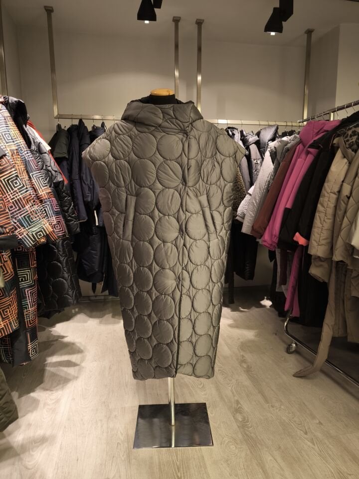 BiBi 2094y YUVARLAK KAPİTONELİ GRİ UZUN MONT YELEK