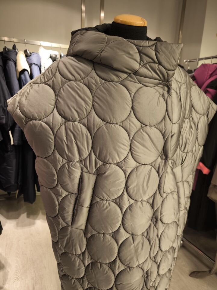 BiBi 2094y YUVARLAK KAPİTONELİ GRİ UZUN MONT YELEK