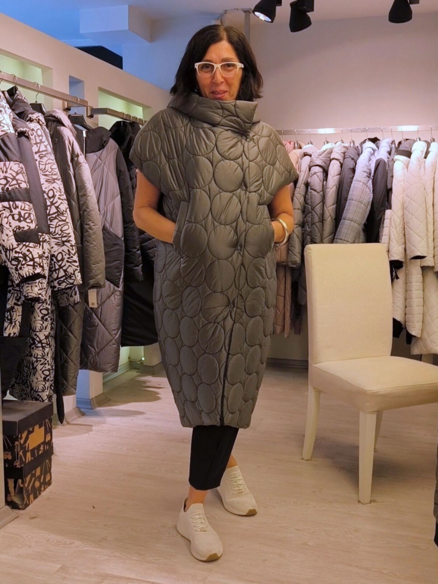 BiBi 128 YUVARLAK KAPİTONELİ GRİ UZUN MONT YELEK