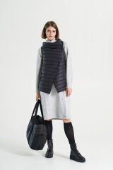 BiBi 2028 Siyah Kadın Mont Kumaş Yelek