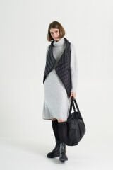 BiBi 2028 Siyah Kadın Mont Kumaş Yelek