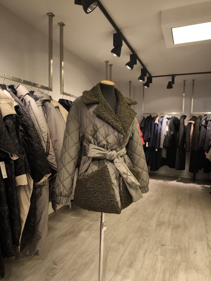 BiBi 129  TEDDY KUMAŞLI YEŞİL KISA MONT