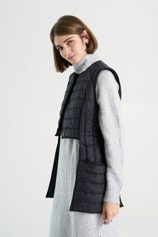 BiBi 2076  Kadın Asimetrik Tasarım Yelek